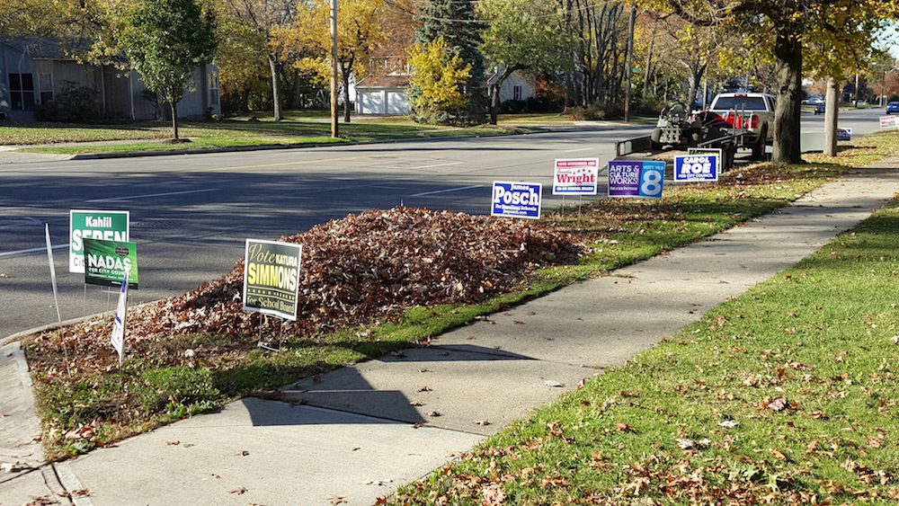 political yard signs