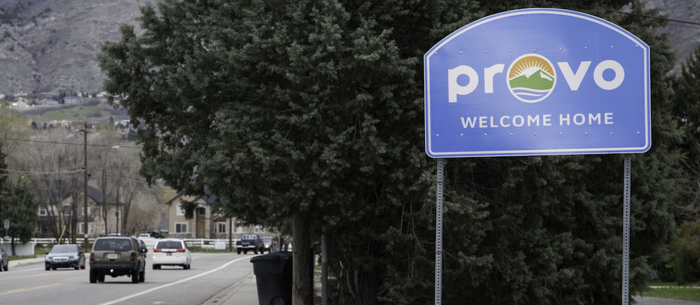Provo welcome sign