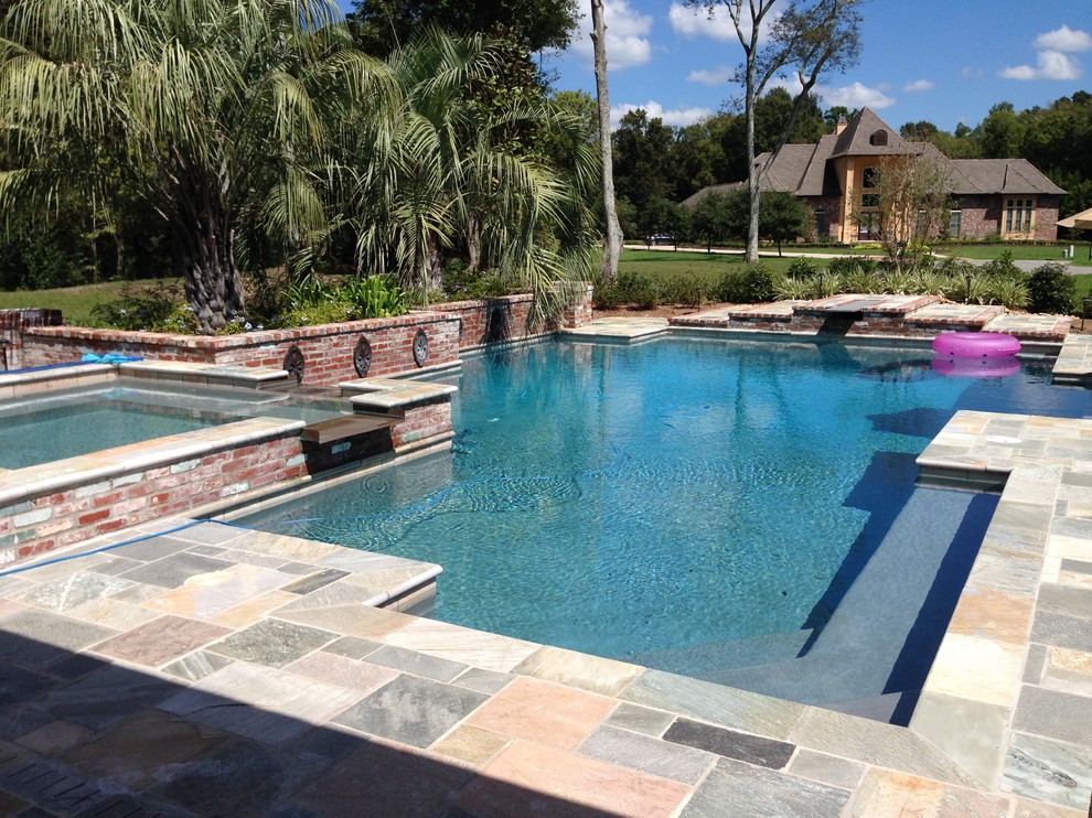 Pool in a backyard