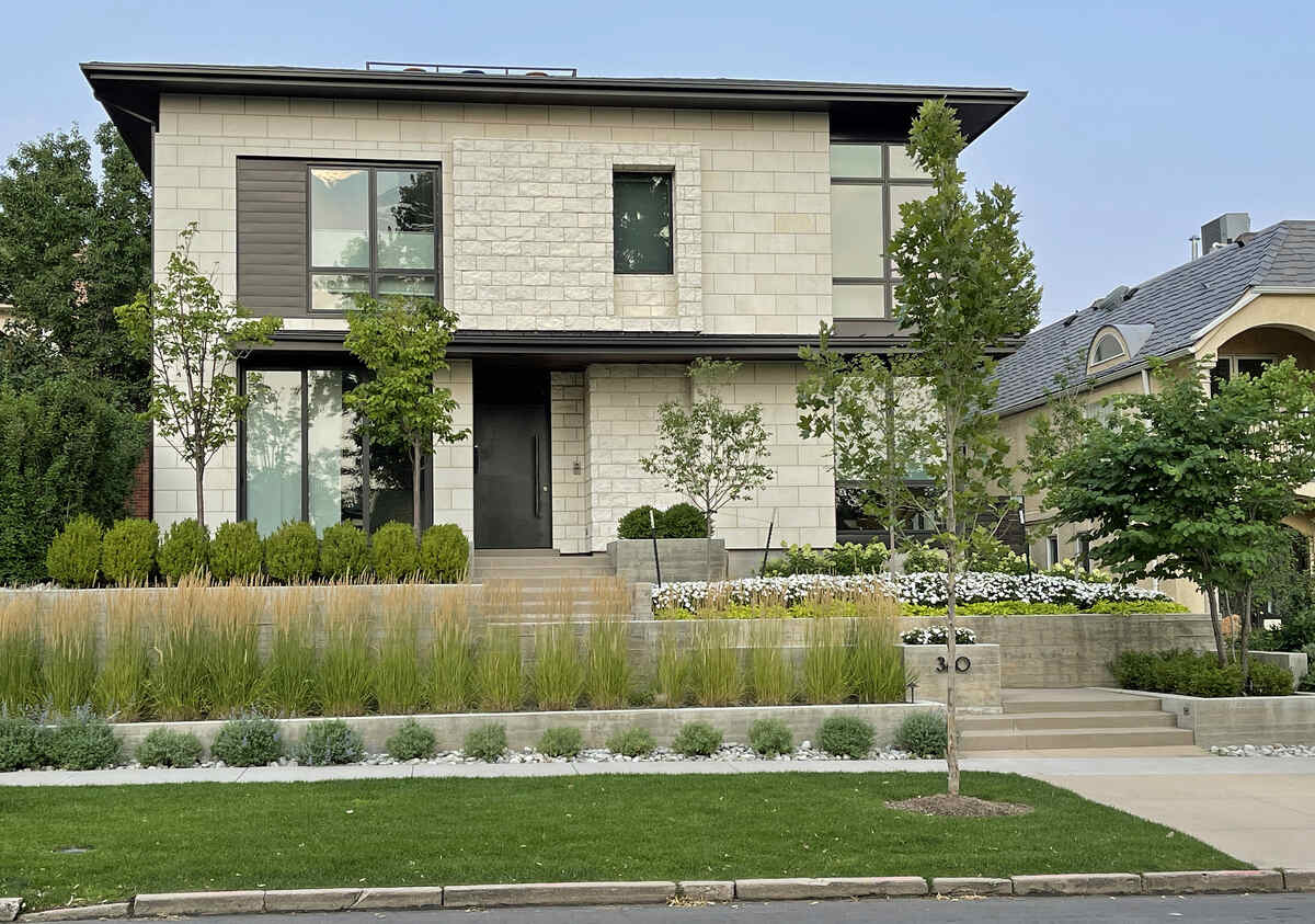 lawn in front of a house in denver
