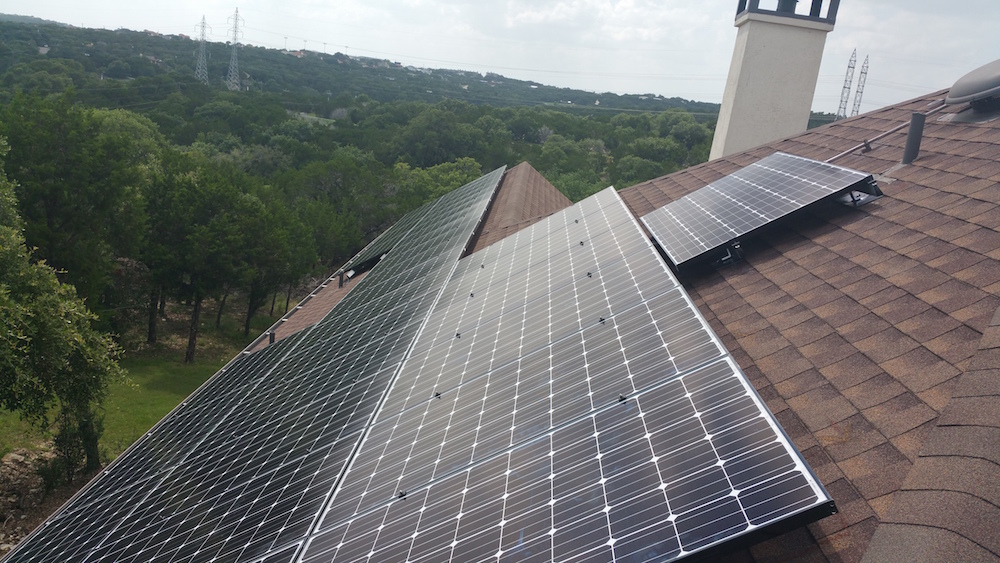 Solar panels on a roof