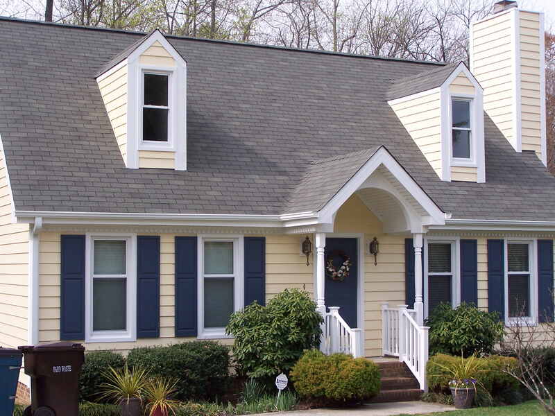 Vinyl siding in a house