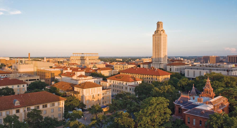 Sky view of University of Texas