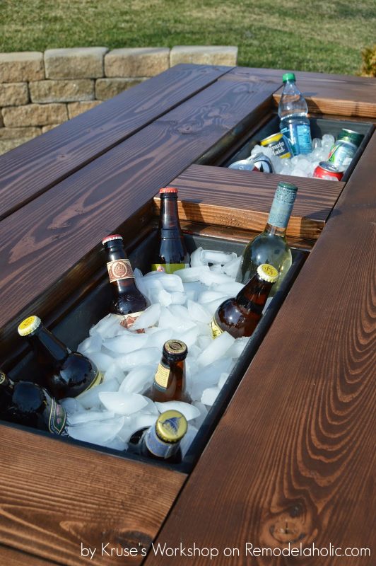 Build Patio Table Ice Boxes