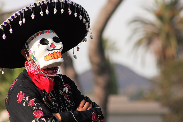 person with a mask
