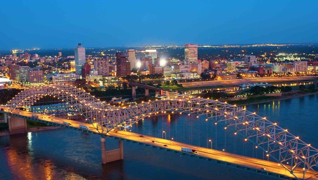Memphis skyline and bridge. Photo credit Jack Kenner