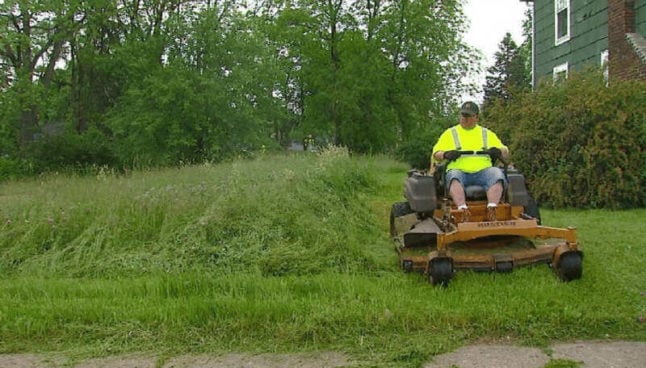 Enforced mowing of tall grass