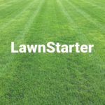 LawnStarter logo on striped lawn 3