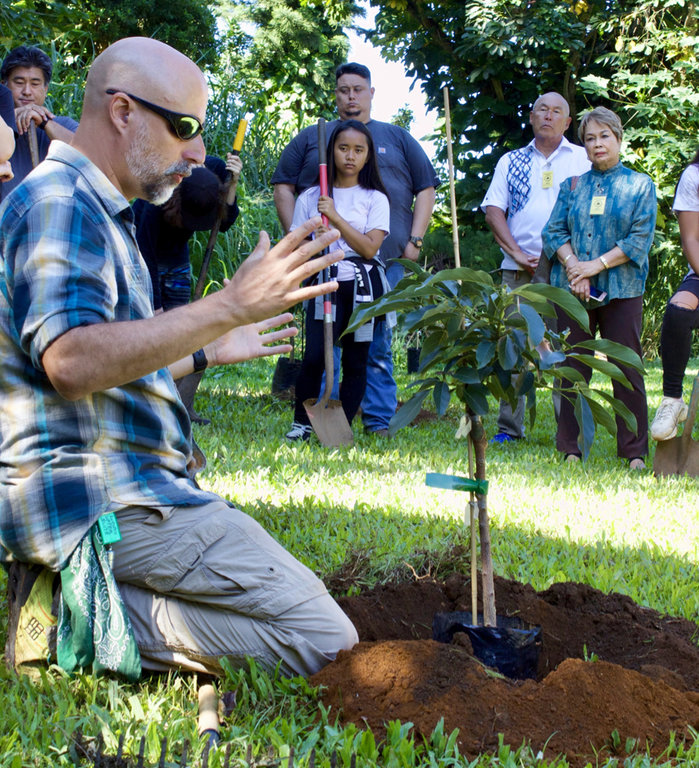 Fruit Tree Planting Foundation co-founder Cem Akin leads a fruit tree care workshop