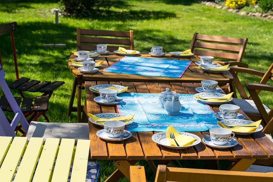 Backyard entertainment area