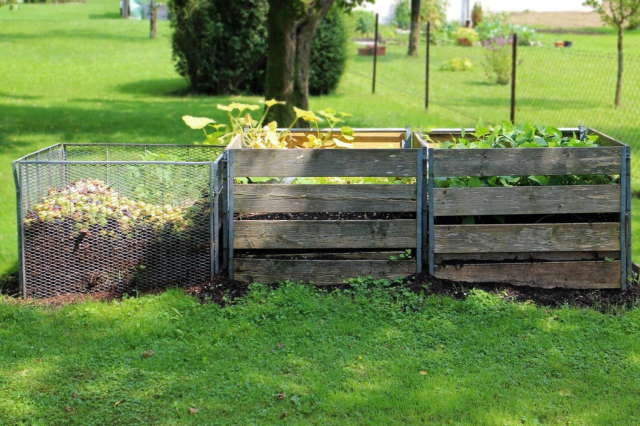 Wooden compost bins