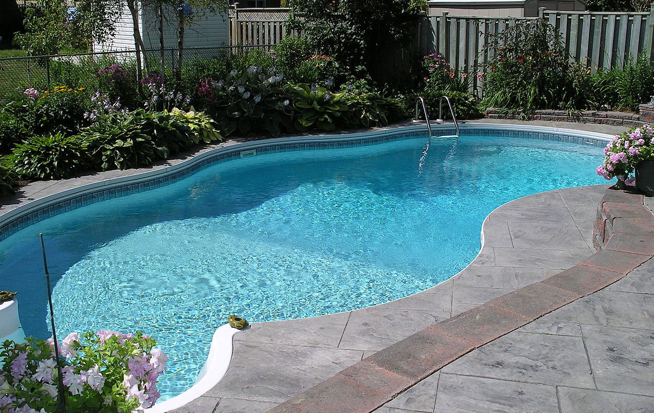 Landscaping around pool discount