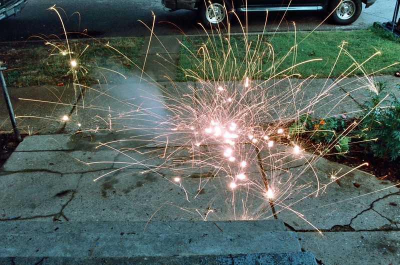 Sidewalk fireworks