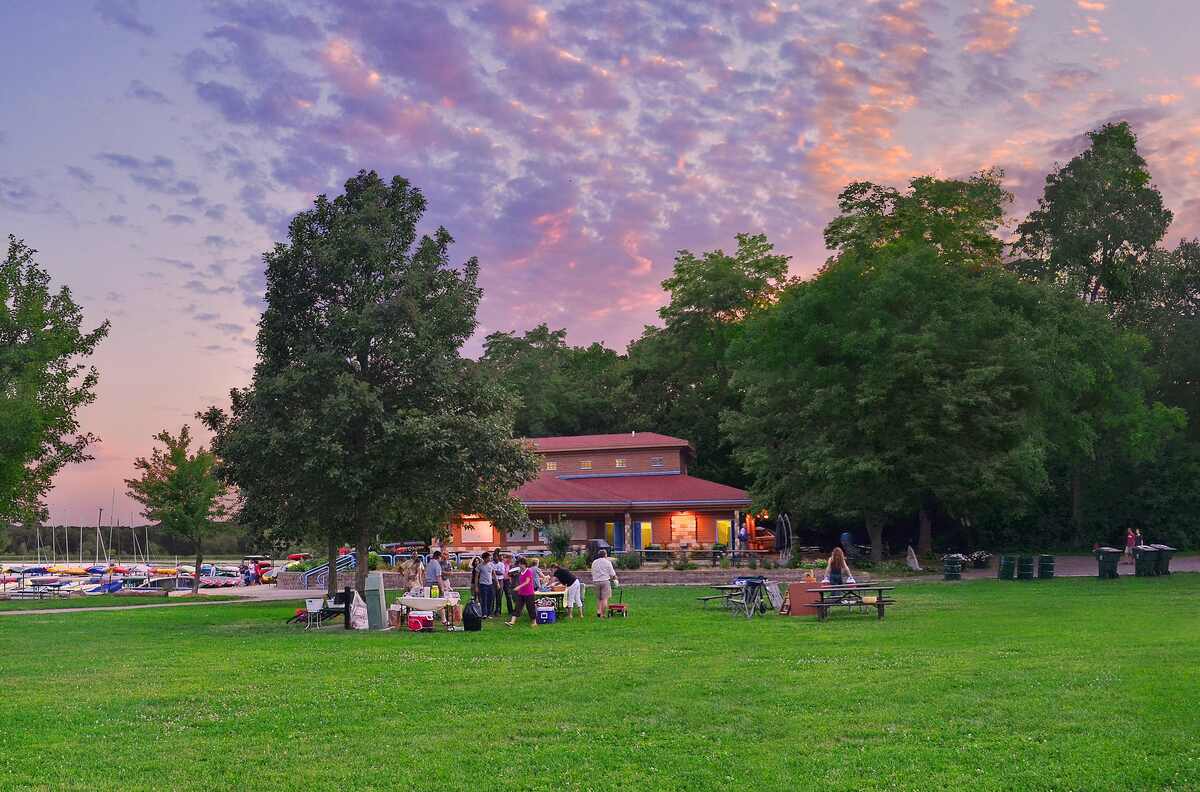 picture of a green grassy lawn in madison