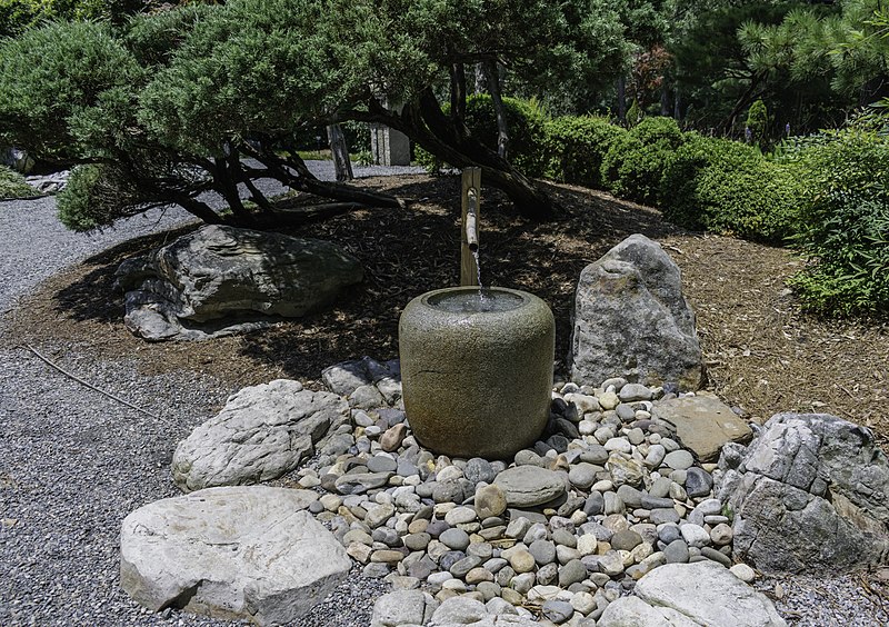 garden stone in a lawn