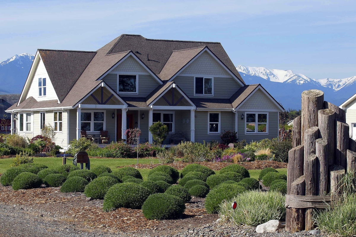 low-maintance front yard landscape