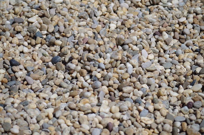 close up of pea gravel