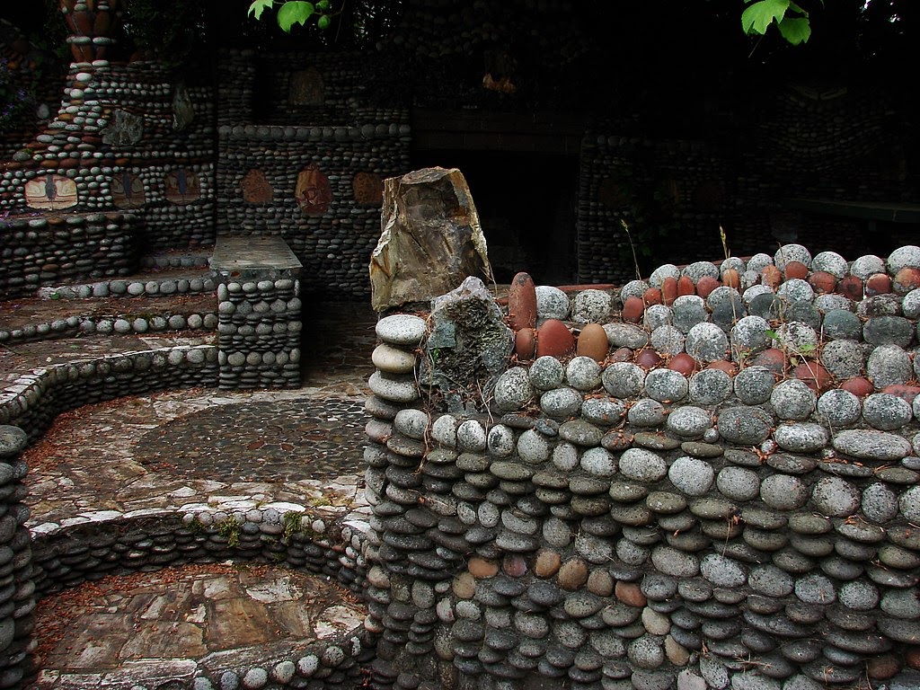 The Walker Rock Garden, an environment of stone and other masonry materials created by Milton Walker