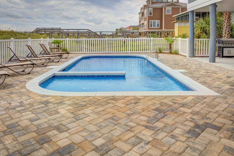 pool with paver