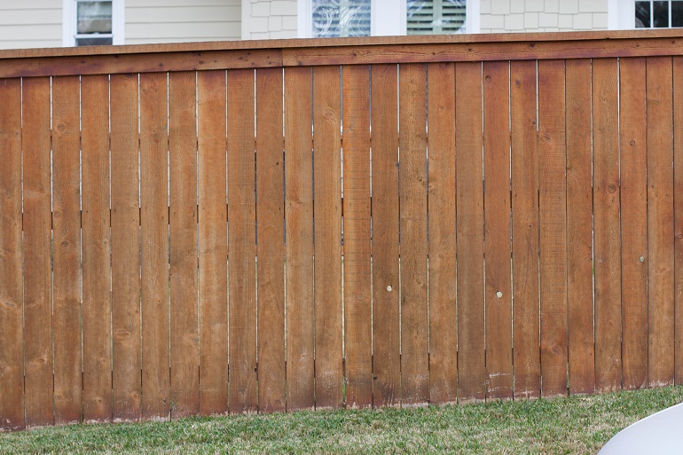 Wooden privacy fence 