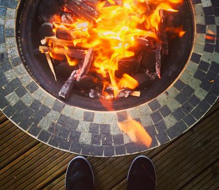 fire in a fire pit