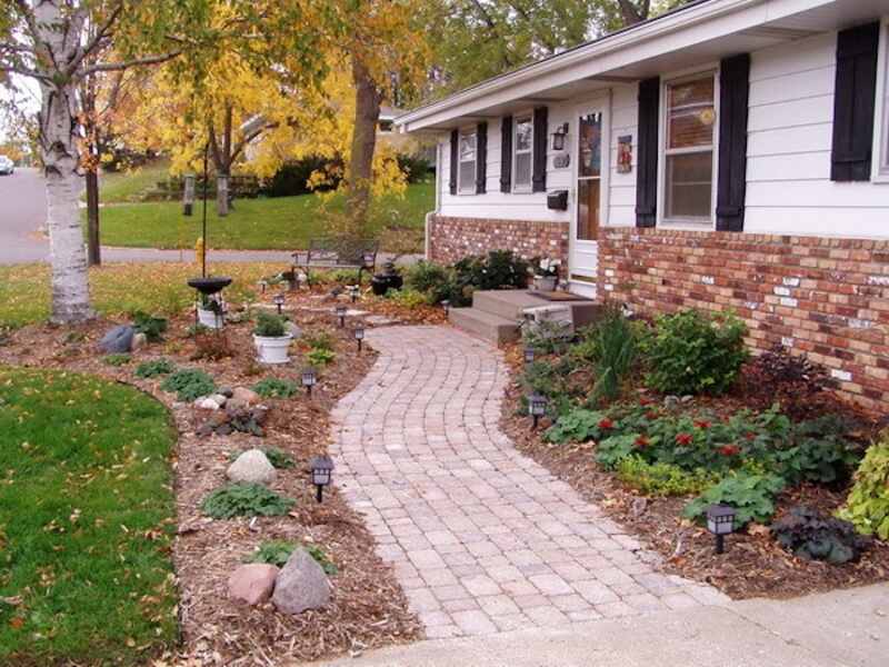 Paver walkway leading to front door