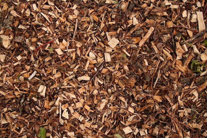 Close up of brown mulch