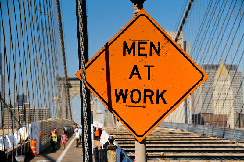 Men at work sign