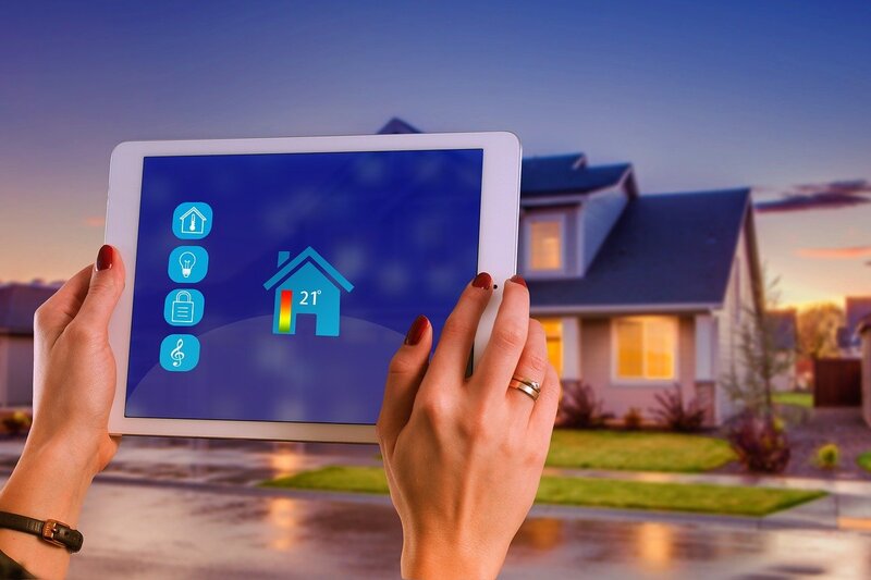 Smart home features on a tablet