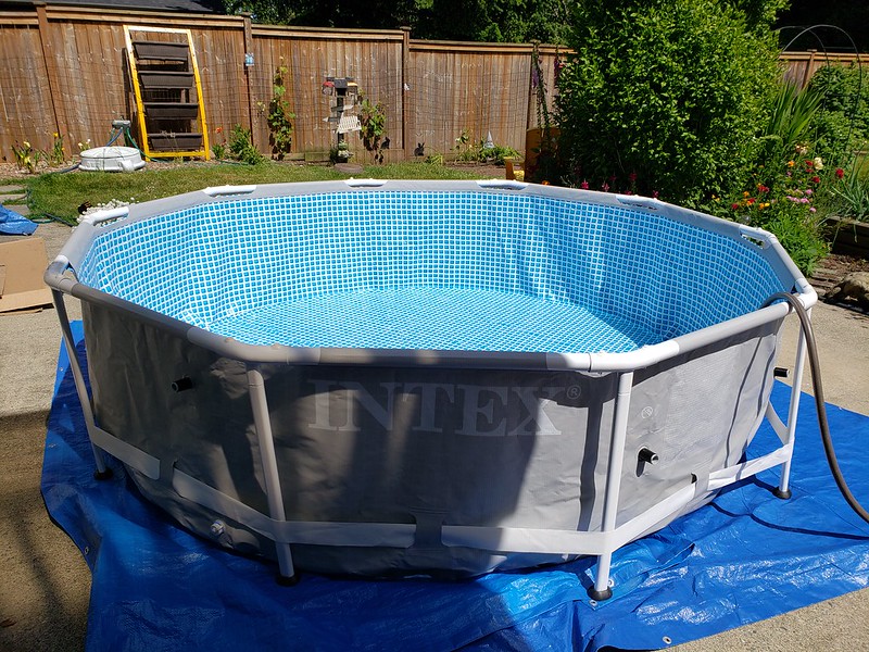Above ground pool installation