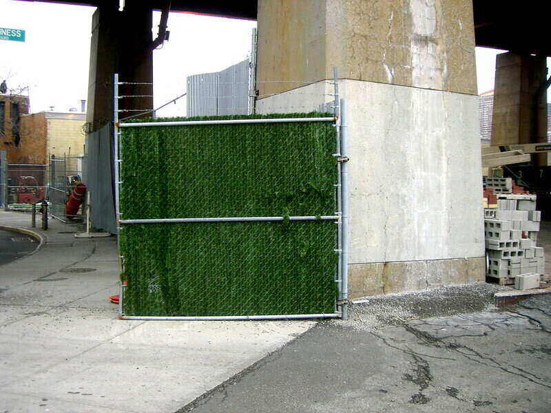 gate covered in astro turf