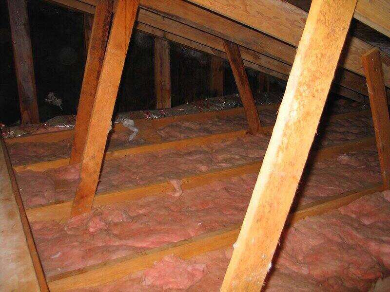 Attic rafters and insulation