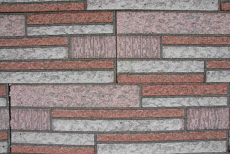 Close-up of brick veneer siding