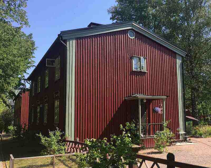 House with board and baton vinyl siding