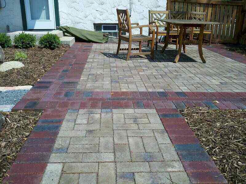 Brick patio and walkway