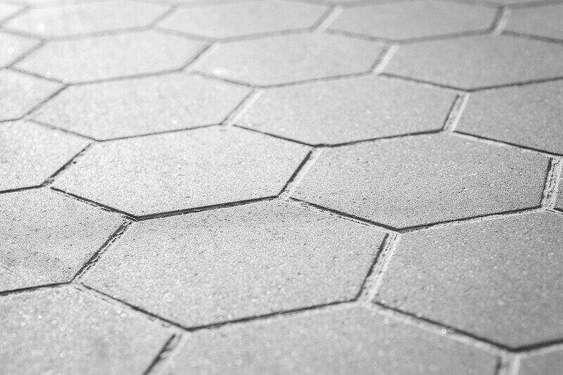 Geometric design stamped concrete