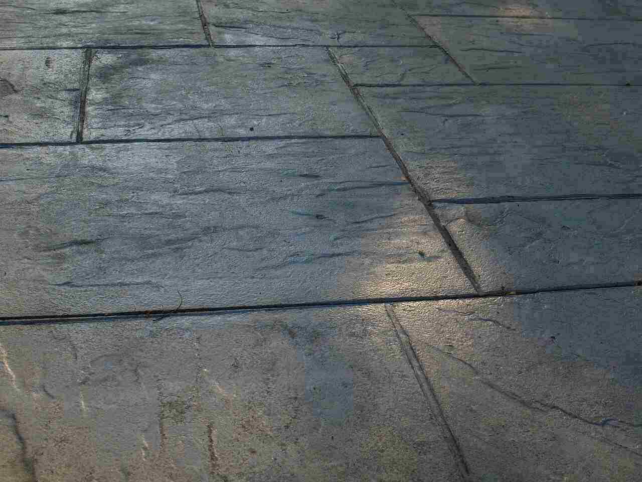 Rectangular stamped concrete