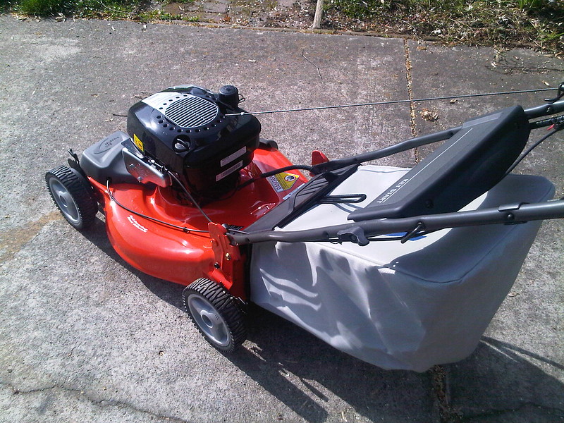 red push lawn mower
