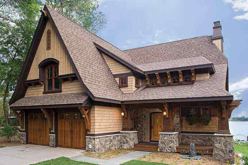 House with a steep pitch and new roof