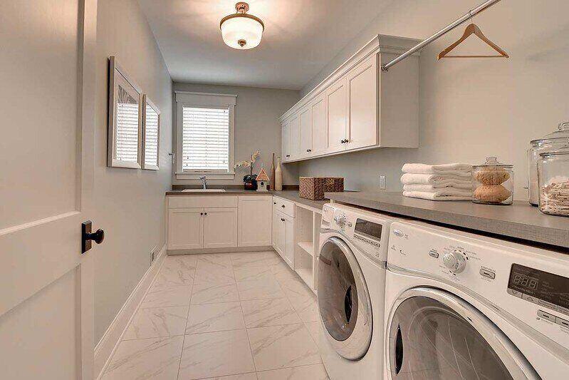 custom laundry room build