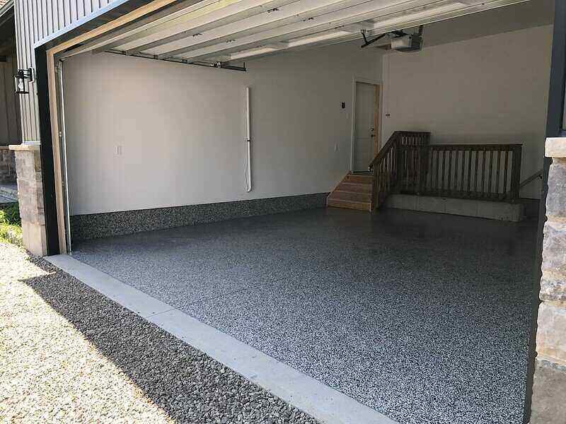 empty garage with a new floor