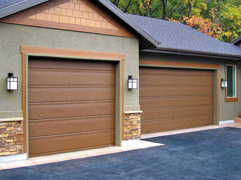 Paneled garage doors