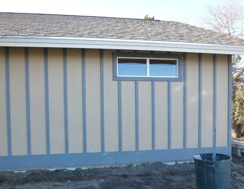 New siding and trim on new construction