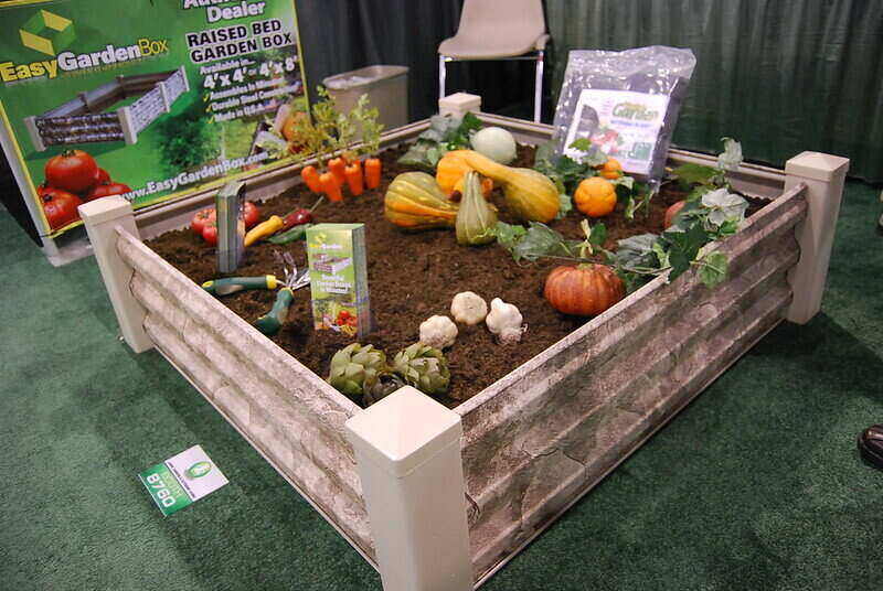 Raised garden bed kit set-up for use as an example of the product