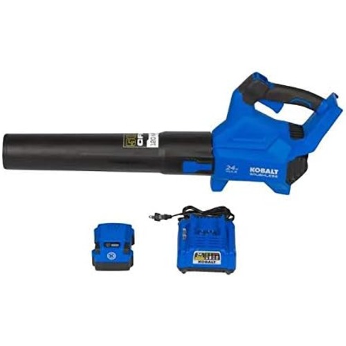 Leaf Blower Cordless with 2 Batteries and Charger, 24V 180CFM