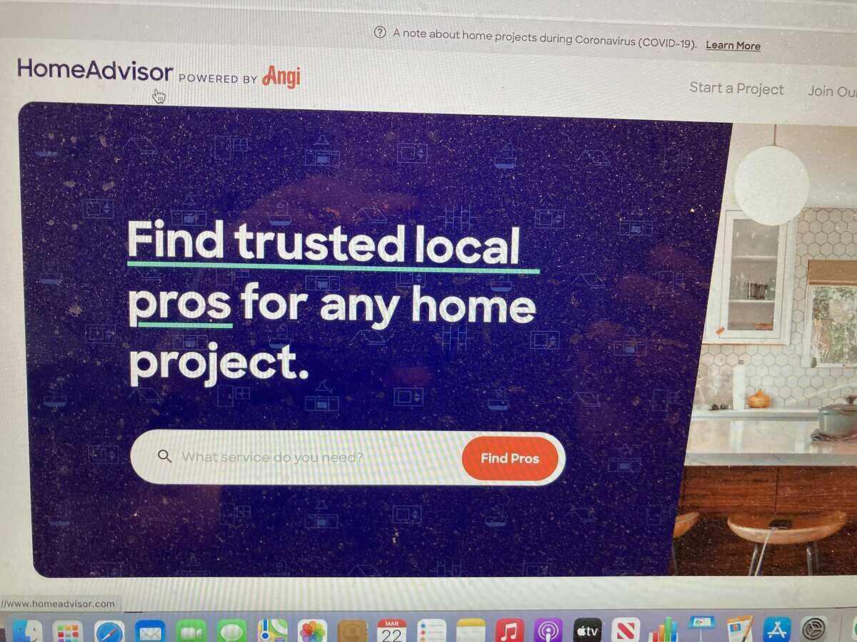 HomeAdvisor homepage