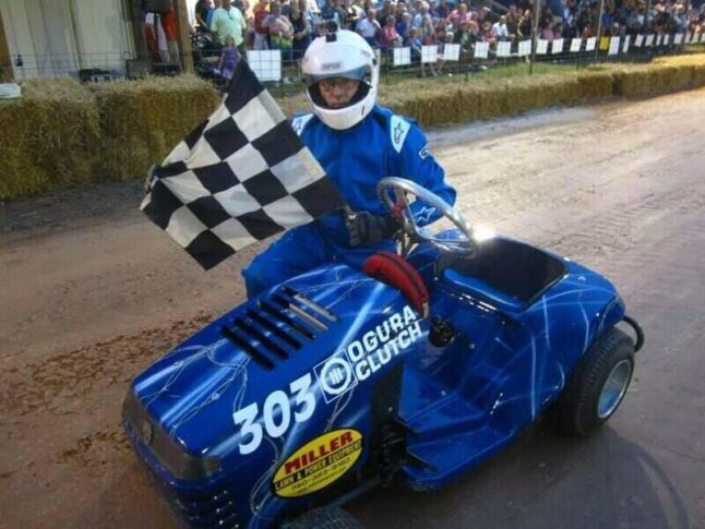 Competitor of a lawn mower race