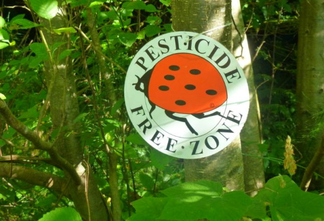 Pesticide Free Zone Sign