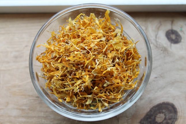 Calendula in a bowl