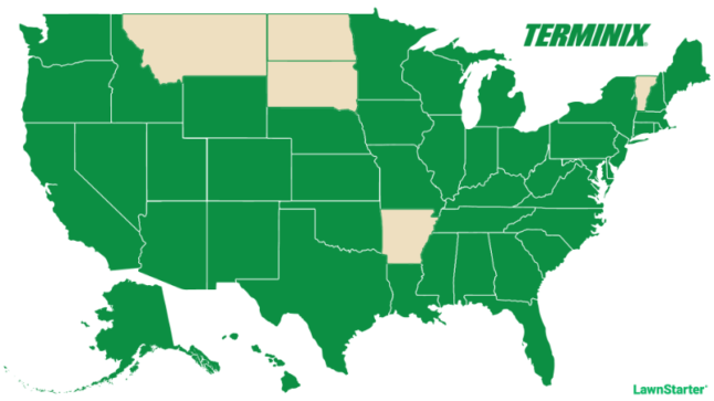 Terminix Coverage Map